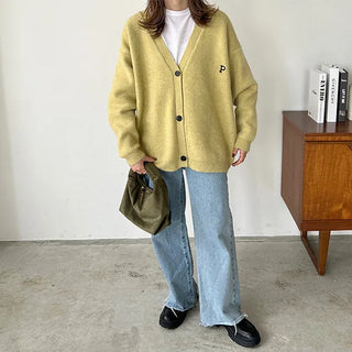 P Lettering Cardigan