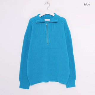 Half-zip knit