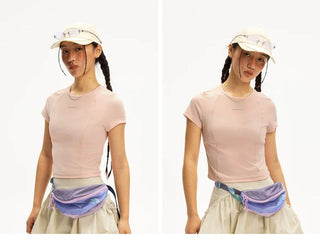 [Monterest] Quick-Dry Slim Fit Cropped Sports Tee