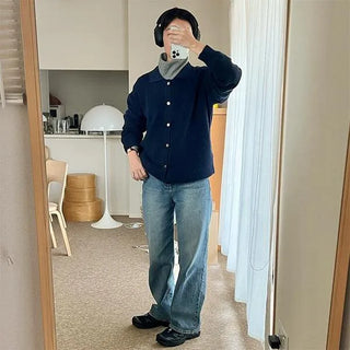 Colored button cardigan