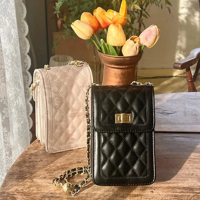 Lotia Quilted Square Chain Mini Shoulder Bag (2 colors)