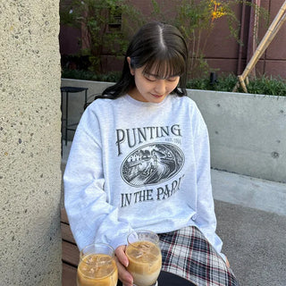 Balloon sleeve sweatshirt