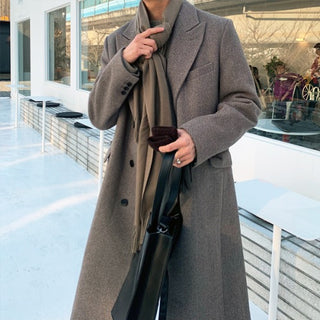 Drug Herringbone Lapel Coat (2 colors)