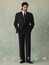 [CULTUM] 1930s Pinstripe Double-Breasted Peak Lapel Suit