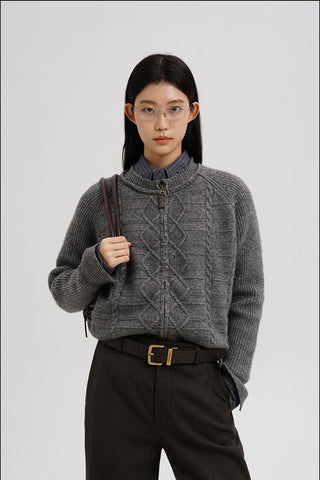 [MASONPRINCE] Cable Knit Cardigan