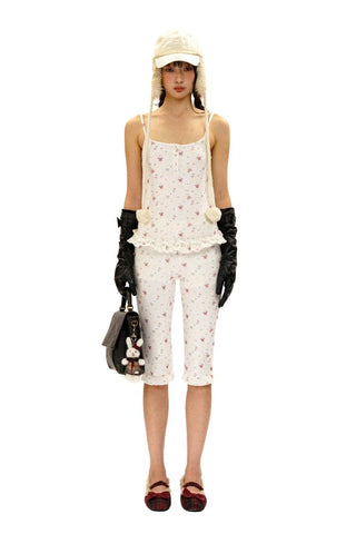 [Moromoro2] Rabbit Print Suede Pajama Gift  Set