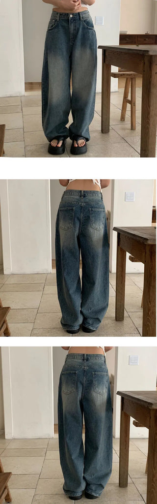 Vintage Weather Pintuck Faded Balloon Denim PT