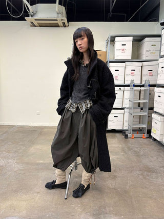 [NeverSeez] Pleated Wide-Leg Pants