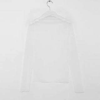 See-through turtleneck t-shirt