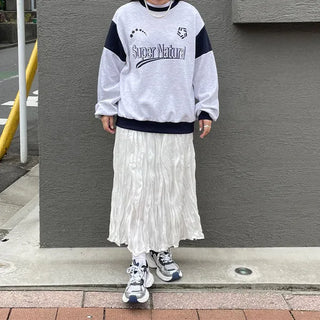 Wrinkle long skirt