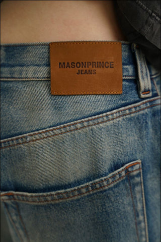[MASONPRINCE] Distressed Wide Leg Jeans