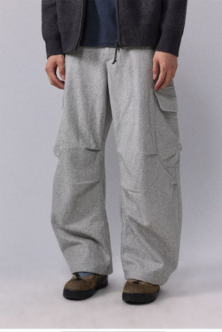 [Monterest] Wool Blend Wide Cargo Work Pants