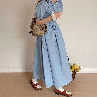 Cotton puff string dress