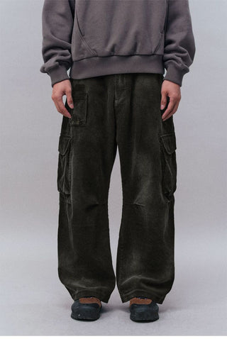 [Monterest] Washed Corduroy Wide Leg Work Pants