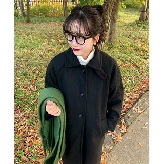 High-neck long coat