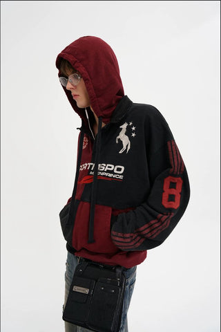 [MASONPRINCE] Color Block Stripe Polo / Hooded Sweatshirt