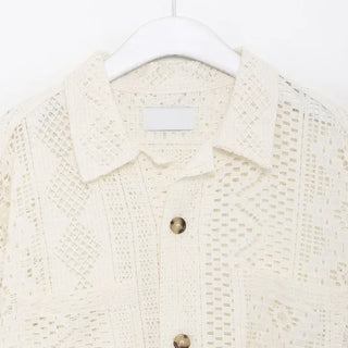 Lace half-sleeve shirt