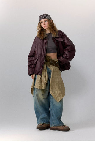 [Monterest] Detachable Fur Collar Deck Jacket