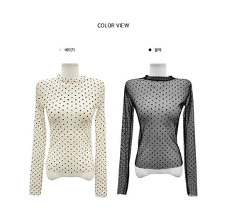 Dot See-through Inner T-shirt - 2 colors