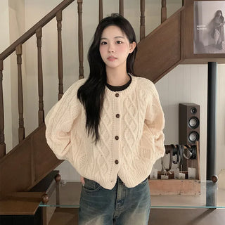 Cable cardigan