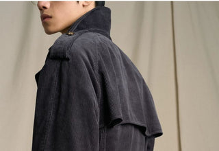 [CULTUM] Cotton Corduroy Mid-length Trench Coat