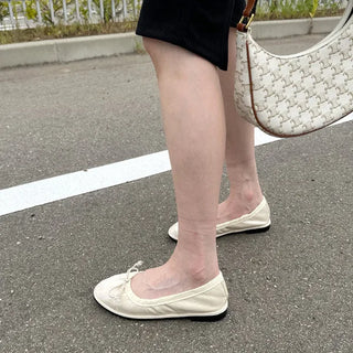 Shirring flat shoes