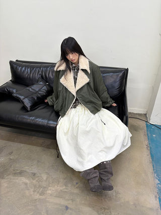 [NeverSeez] Jacquard Voluminous Skirt