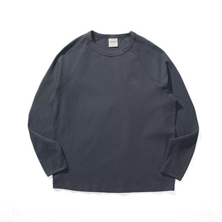 [Monterest] Waffle Knit Drop Shoulder Long Sleeve Tee