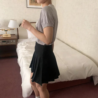 Pleated mini skirt