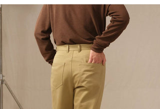 [CULTUM] Washed Cotton Cavalry Twill Straight Pants