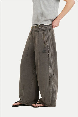 [MASONPRINCE] Washed Raw Edge Knit Set in Elephant Gray