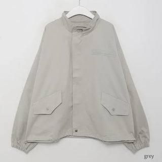 Oversized cropped military jacket