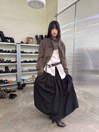 [NeverSeez] Jacquard Voluminous Skirt