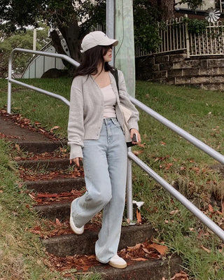 (basic/long) Wide Light Denim Pants - 4 sizes