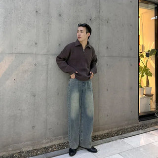 Tinted Washed Denim Pants