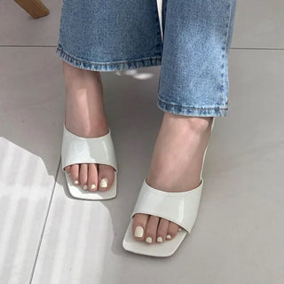 3174 Enamel Mules (6 colors)