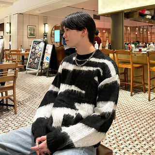 (Unisex) Oversized Zebra Knit