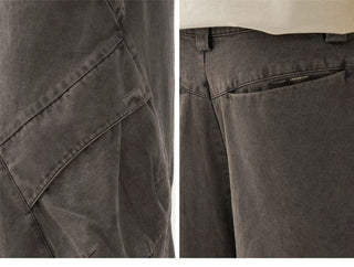 [Monterest] Washed Cotton Pleated Wide Leg Pants