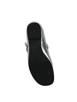 [moromoro2] Leather Bow Ballet Flats