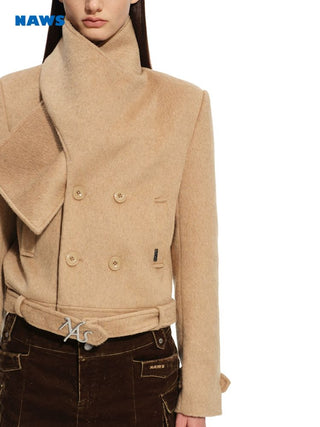[NOTAWEAR] Shawl Collar Wool Blend Coat