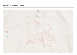 [Moromoro2] Bowknot Rhinestone Hooded Set