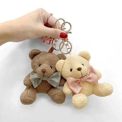 Ribbon Bear Bag Charm Keychain
