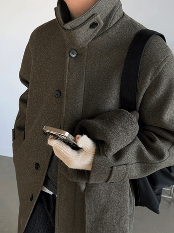 Ribe Daily Wool Balmacaan Coat