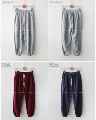 (7 colors) Fleece-lined jogger pants