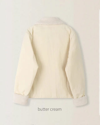 Teddy Bear Boa Collar Down Jacket