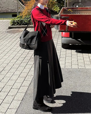 Pleated midi skirt