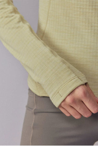 [Monterest] Fleece-Lined Half-Zip Long Sleeve Tee