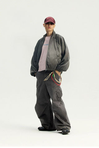 [Monterest] Washed Cotton Pleated Wide Leg Pants