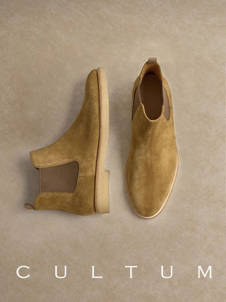 [CULTUM] Suede Leather Chelsea Boots