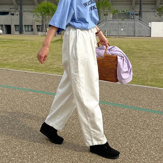 cotton balloon pants (white)
